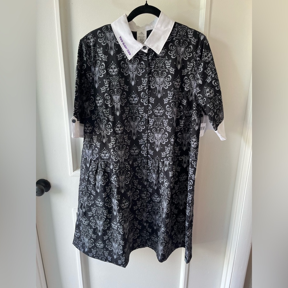 Disney Parks Haunted Mansion Baby Doll Style Dress Size Large New with Tags